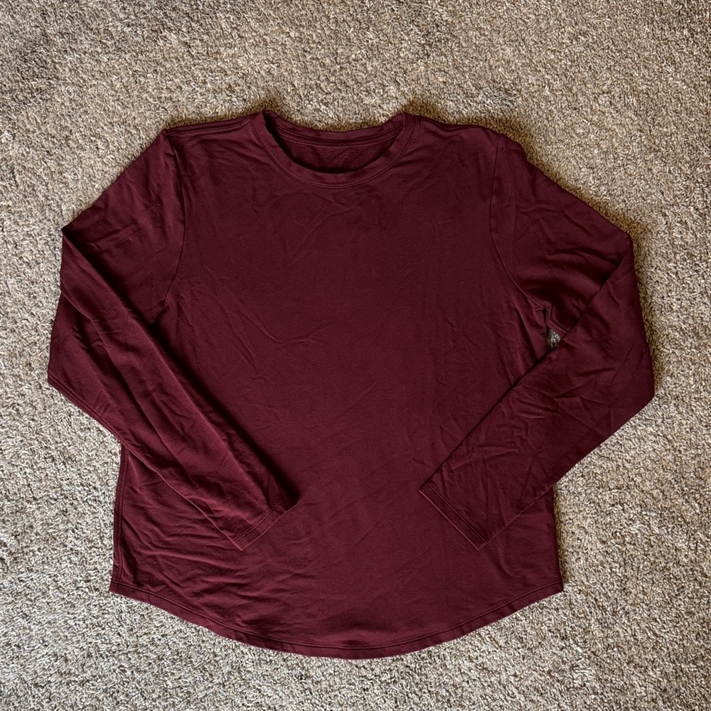Lululemon Women’s Love Long-Sleeve Shirt Burgundy Small - Picture 3 of 6